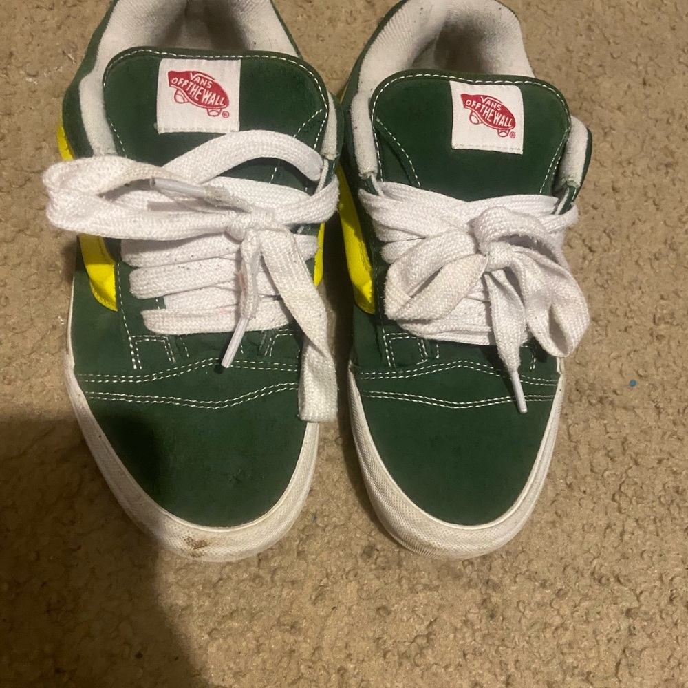 Vans Green and Yellow Sneakers Classic Design